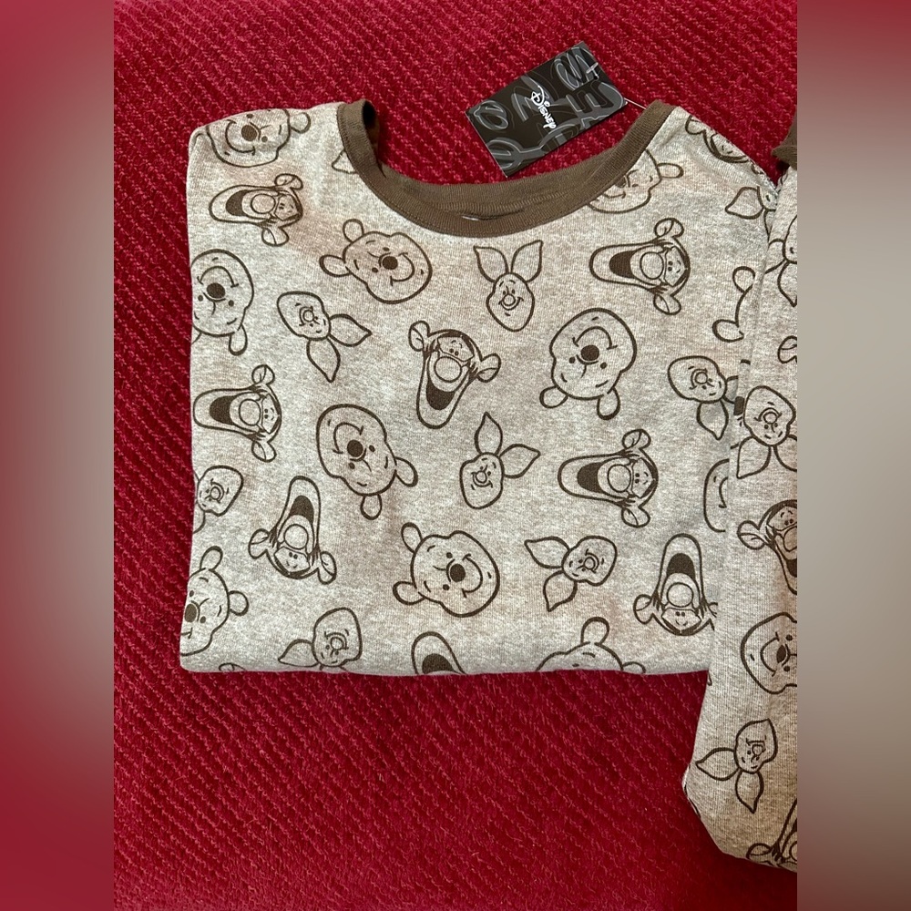 Disney Winnie the Pooh Brown Pajama Set - Picture 2 of 7